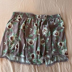 flower pajama shorts